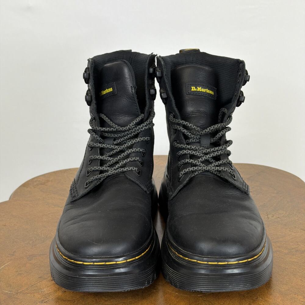 Dr. Martens Black Tarik Utility Boots Lace Up Speed Hooks Unisex Womens 8 Mens 7 - Picture 3 of 8